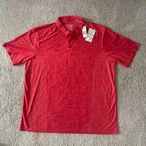 Tommy Bahama Islandzone Polo Shirt 3XL Short Sleeve Coral Pink Cruise Resort NEW